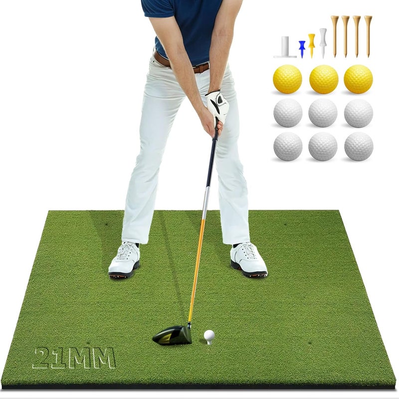 Bltend Golf Mat: 5x4ft & 5x5ft Heavy-Duty Golf Hitting Mats Practice Outdoor/Indoor, Elite Dense Artificial Turf Matt Training Aid for Backyard/Garage/Driving Range/Simulators - Image 1